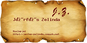 Járfás Zelinda névjegykártya